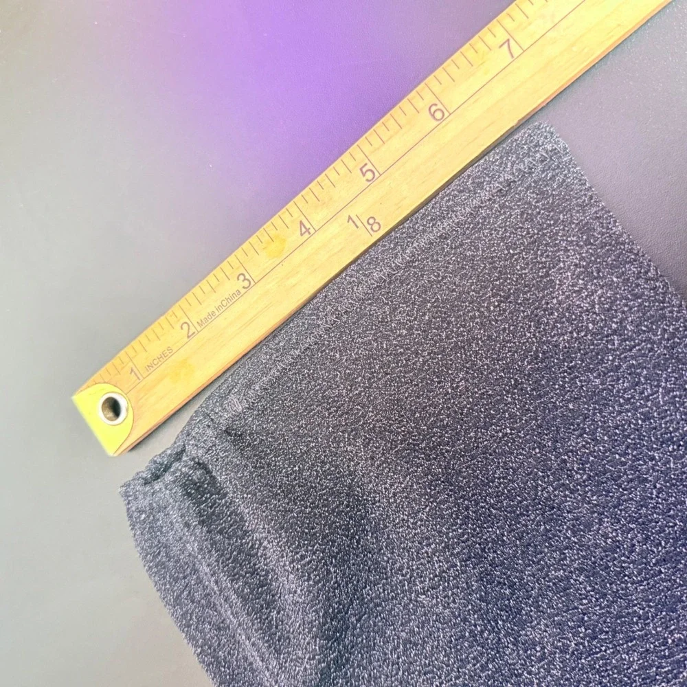 Kate Spade Thigh High Sock Boots Black‎ Sparkle Size 6.5 London Lurex Glitter